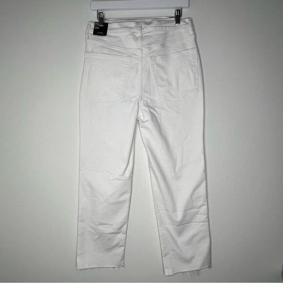 J. Crew 30 Petite White Signature Stretch Stovepipe Straight Jeans 30P - Picture 4 of 5